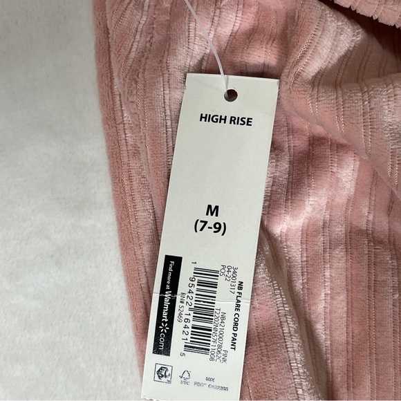 NO BOUNDARIES Junior Pants High Rise Flare Soft Corduroy Pink Size M (7/8) NWT - Picture 4 of 11